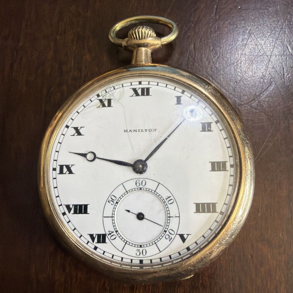 Original Vintage Hamilton 910 Pocket Watch- Not Running - Needs Service.